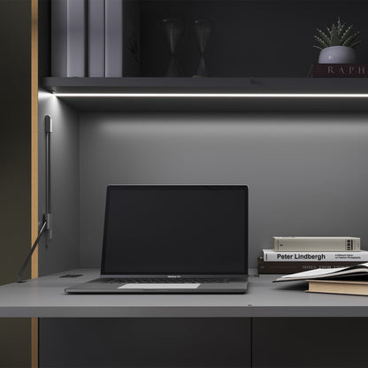 Flai Home-Office Sekretär Melamin 118x36x136,3cm Weiß