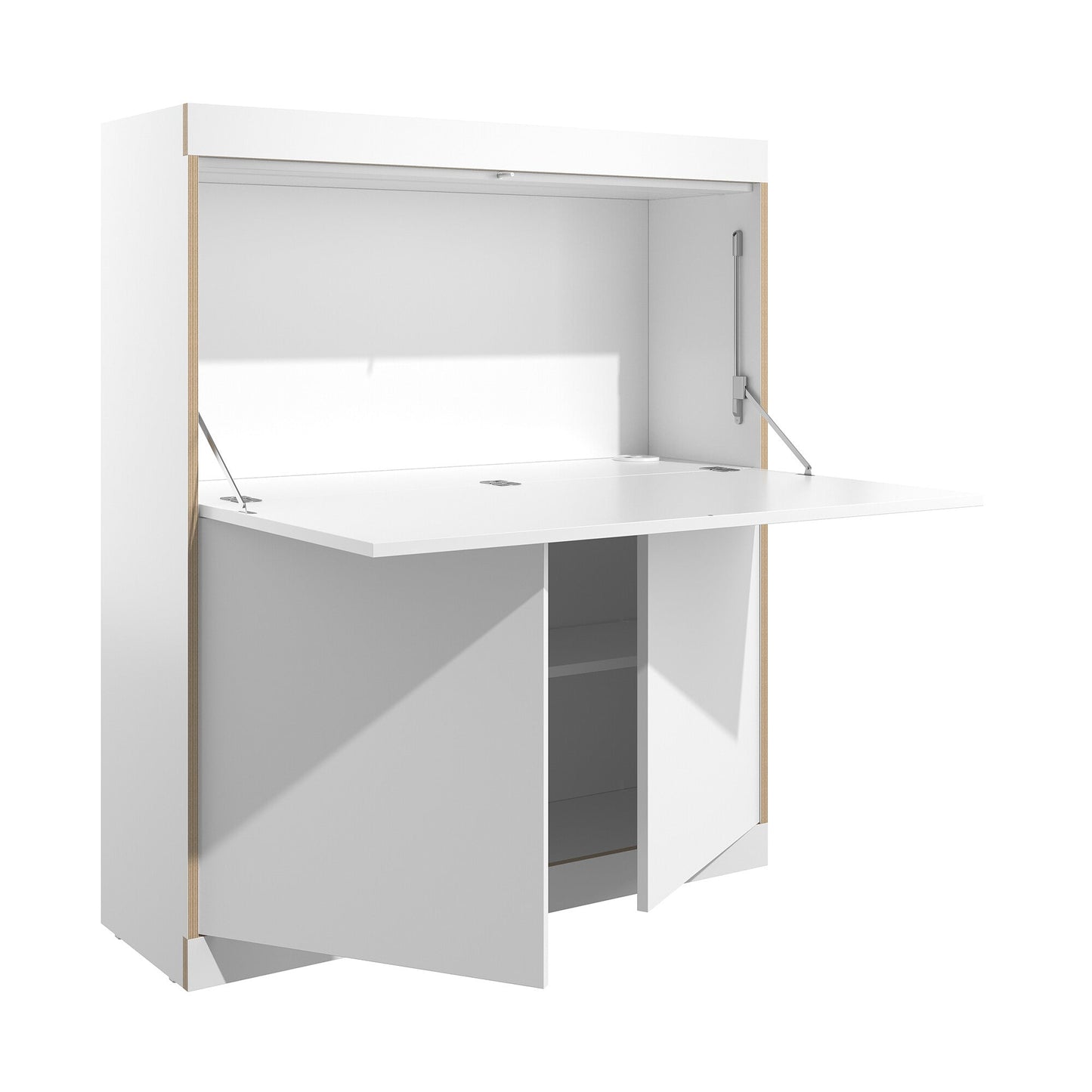 Flai Home-Office Sekretär magnetisch 118x36x136,3cm Weiß
