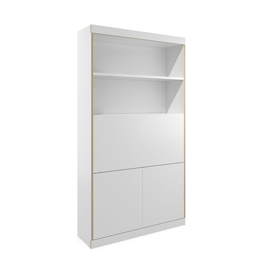 Flai Home-Office Sekretär magnetisch 118x36x216,8cm Weiß