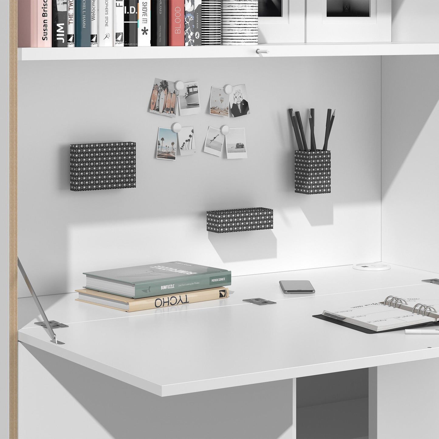 Flai Home-Office Sekretär magnetisch 118x36x216,8cm Anthrazit