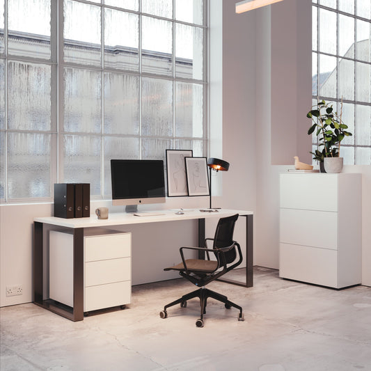 Nex Pur Office Schreibtisch 150x75x75cm Weiß