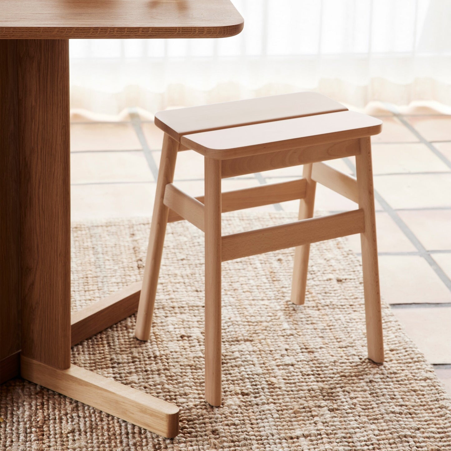 Quatrefoil Tisch 68x68cm Weiß