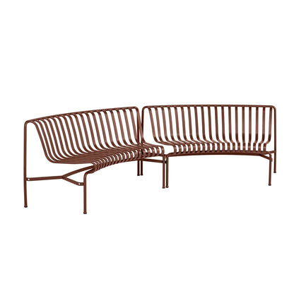 Palissade Dining Park Bench In/In 2er Set Eisenrot