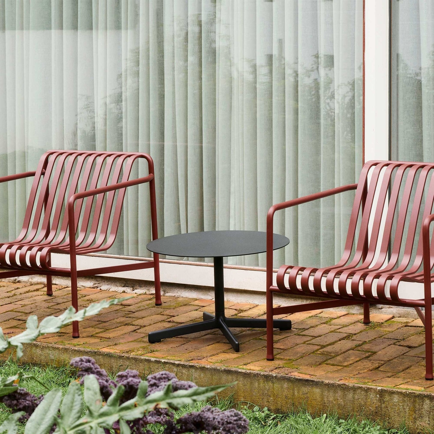 Neu Garten-Beistelltisch Ø60cm Anthrazit