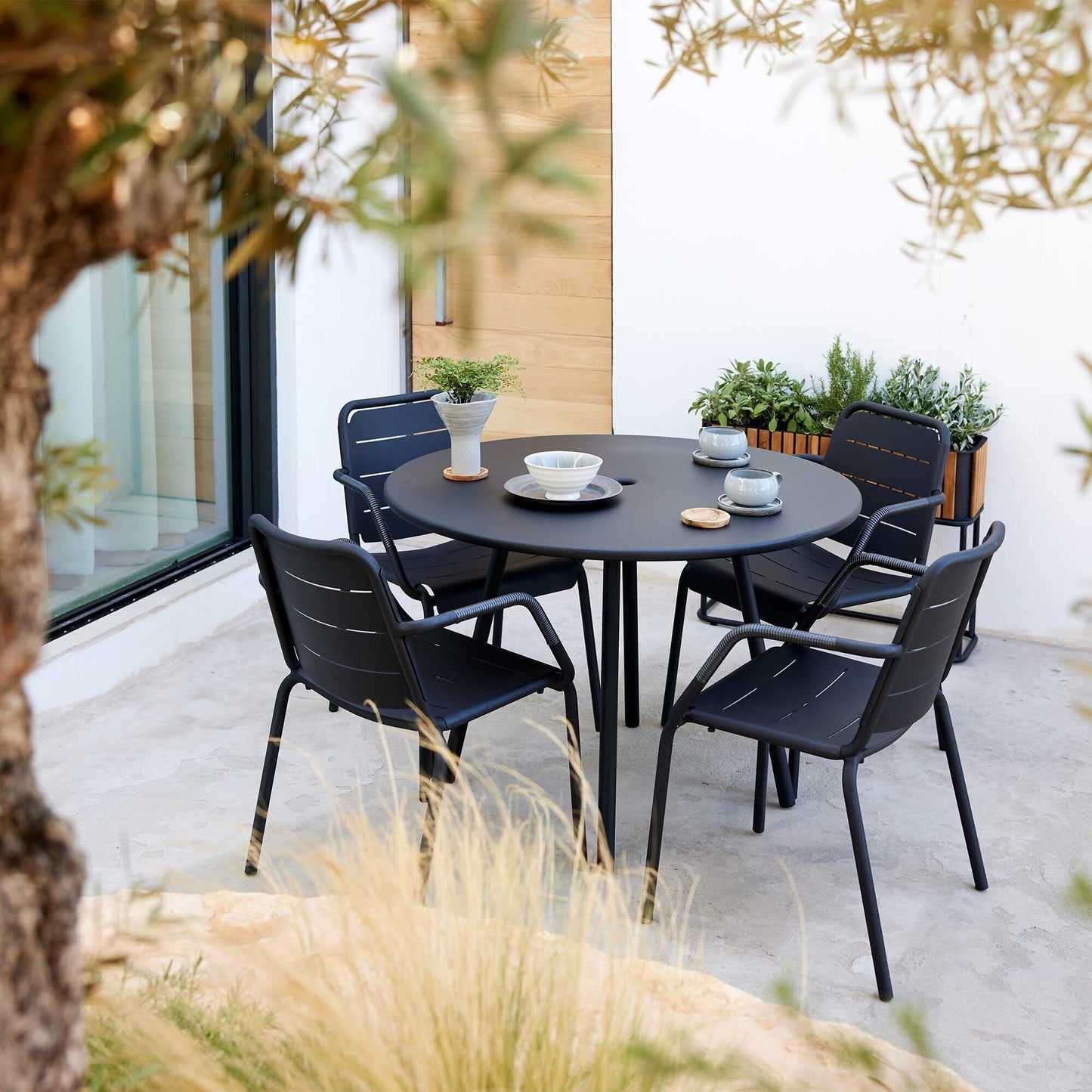 Copenhagen Gartenarmlehnstuhl Weiß