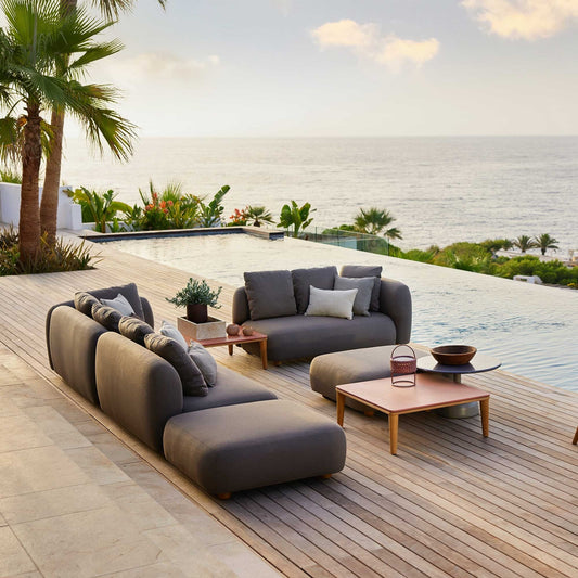 Capture Outdoor Ottoman Taupe