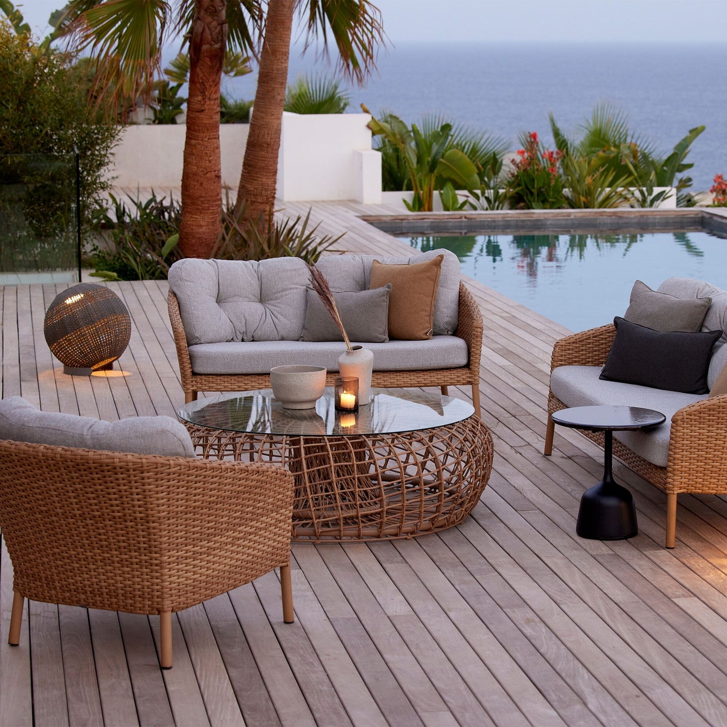 Ocean Large 2-Sitzer Outdoor Sofa Weiß