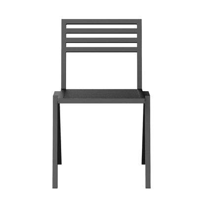 19 Outdoors Stuhl stapelbar Schwarz