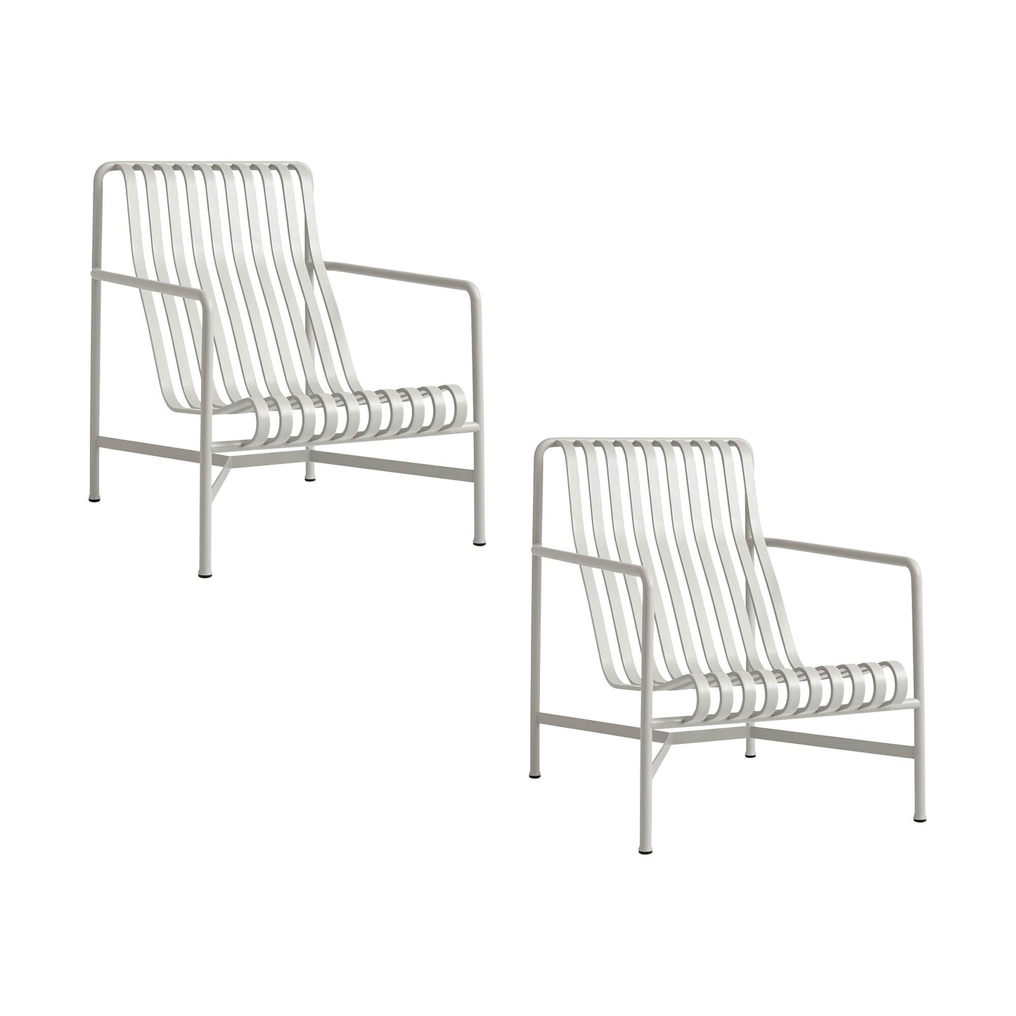 Palissade Garten Loungesessel hoch 2er Set Himmelgrau