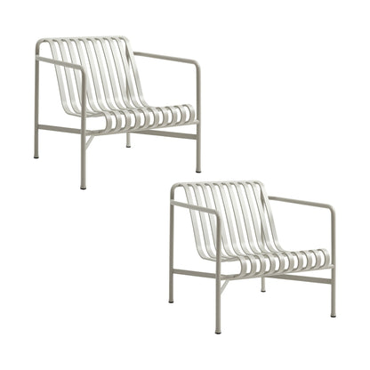 Palissade Garten Loungesessel niedrig 2er Set Schwarz