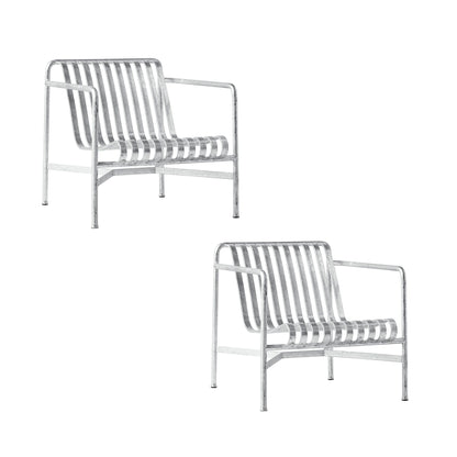 Palissade Garten Loungesessel niedrig Feuerverzinkt 2er Set
