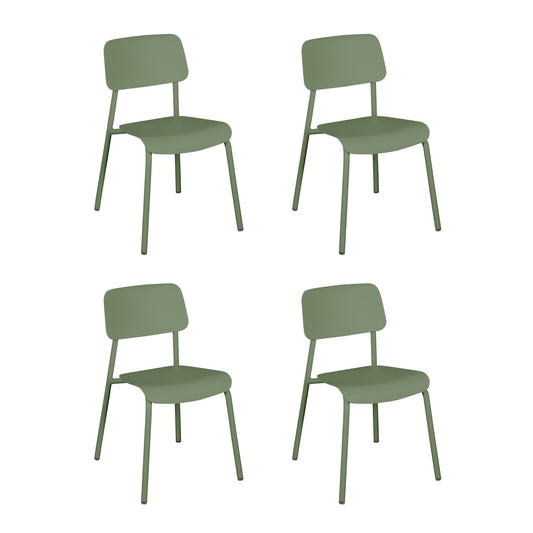 Studie Gartenstuhl 4er Set Schwarz