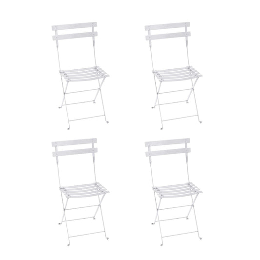 Bistro Metall Klappstuhl 4er Set Weiß
