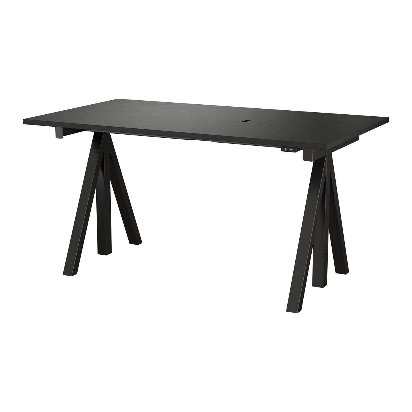 String Works Schreibtisch höhenverstellbar Gestell schwarz Schwarz