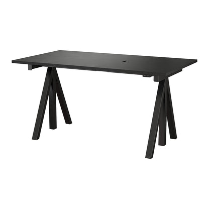 String Works Schreibtisch höhenverstellbar Gestell schwarz Schwarz