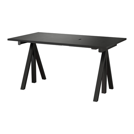 String Works Schreibtisch höhenverstellbar Gestell schwarz Schwarz