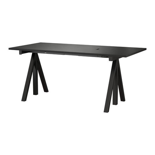 String Works Schreibtisch höhenverstellbar Gestell schwarz Schwarz