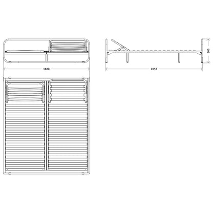 Roth Modell 455 Doppelbett 182x205cm Schwarz