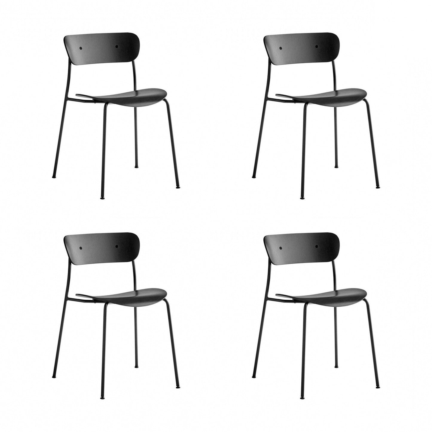 Pavilion AV1 Stuhl 4er Set Schwarz