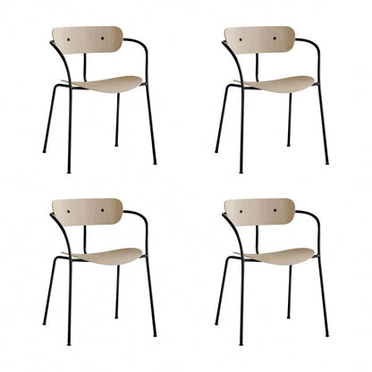 Pavilion AV2 Armlehnstuhl 4er Set Schwarz