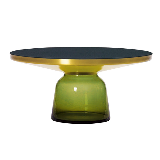 Bell Coffee Table Kaffeetisch Messing Olivgrün