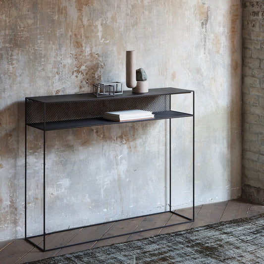 Tristano Konsole 124x31x100cm Schwarz
