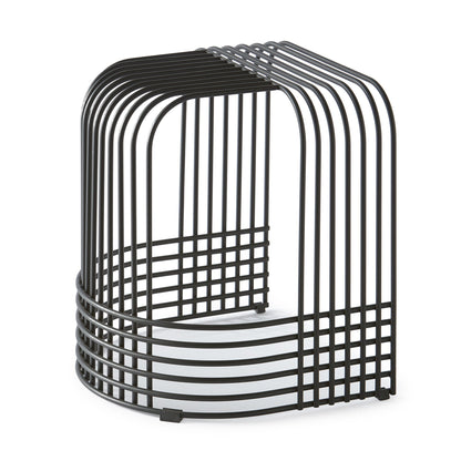 Drop Hocker LxBxH 39,8x41,8x44,4cm Schwarz