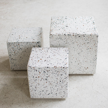 Pawn Terrazzo Beistelltisch 30x30cm Natur