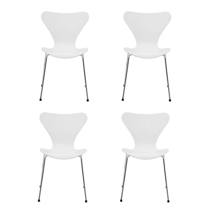 Serie 7™ Stuhl lackiert 4er Set Weiß