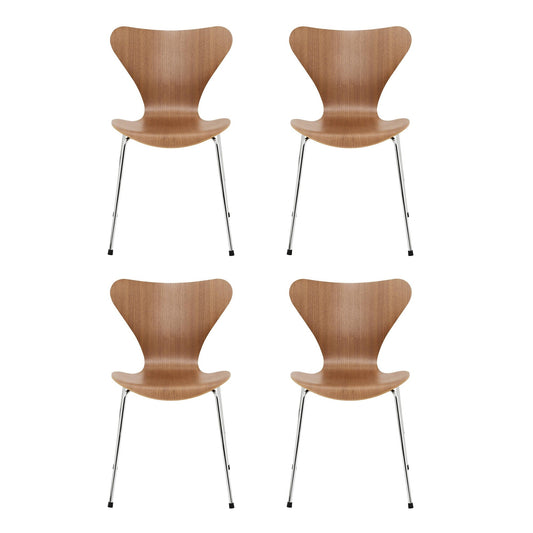 Serie 7™ Stuhl Naturfurnier 4er Set Natur