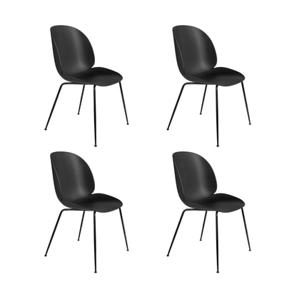 Beetle Stuhl Gestell schwarz 4er Set Schwarz