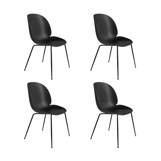 Beetle Stuhl Gestell schwarz 4er Set Schwarz