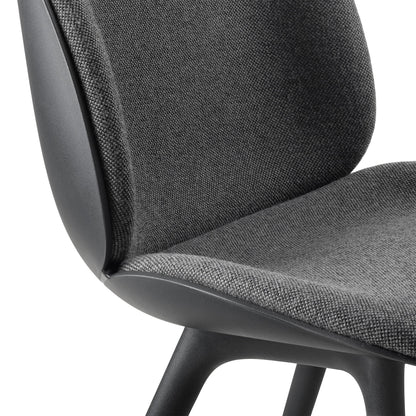 Beetle Schalenstuhl Frontpolsterung Gestell Kunststoff Schwarz
