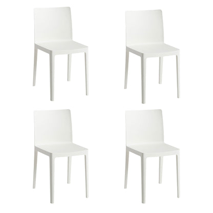 Élémentaire Stuhl 4er Set Weiß