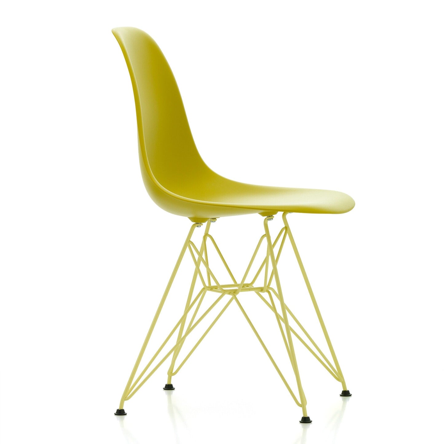 Eames Plastic Side Chair DSR RE Gestell zitrone Schwarz