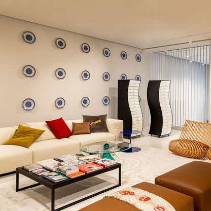 Fronzoni '64 Beistelltisch 100x100x30,5cm Schwarz