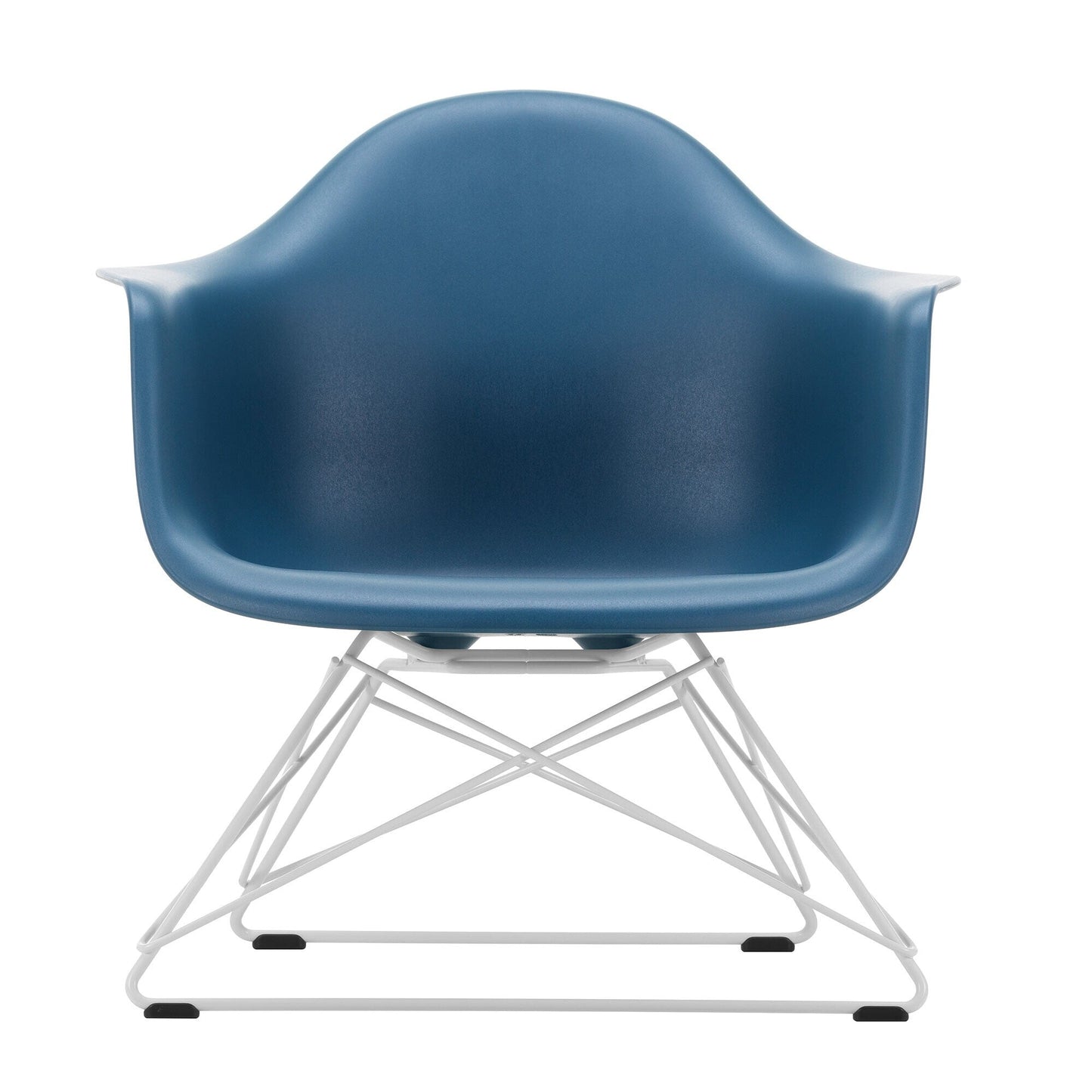 Eames Plastic Armchair LAR RE Gestell weiß Schwarz