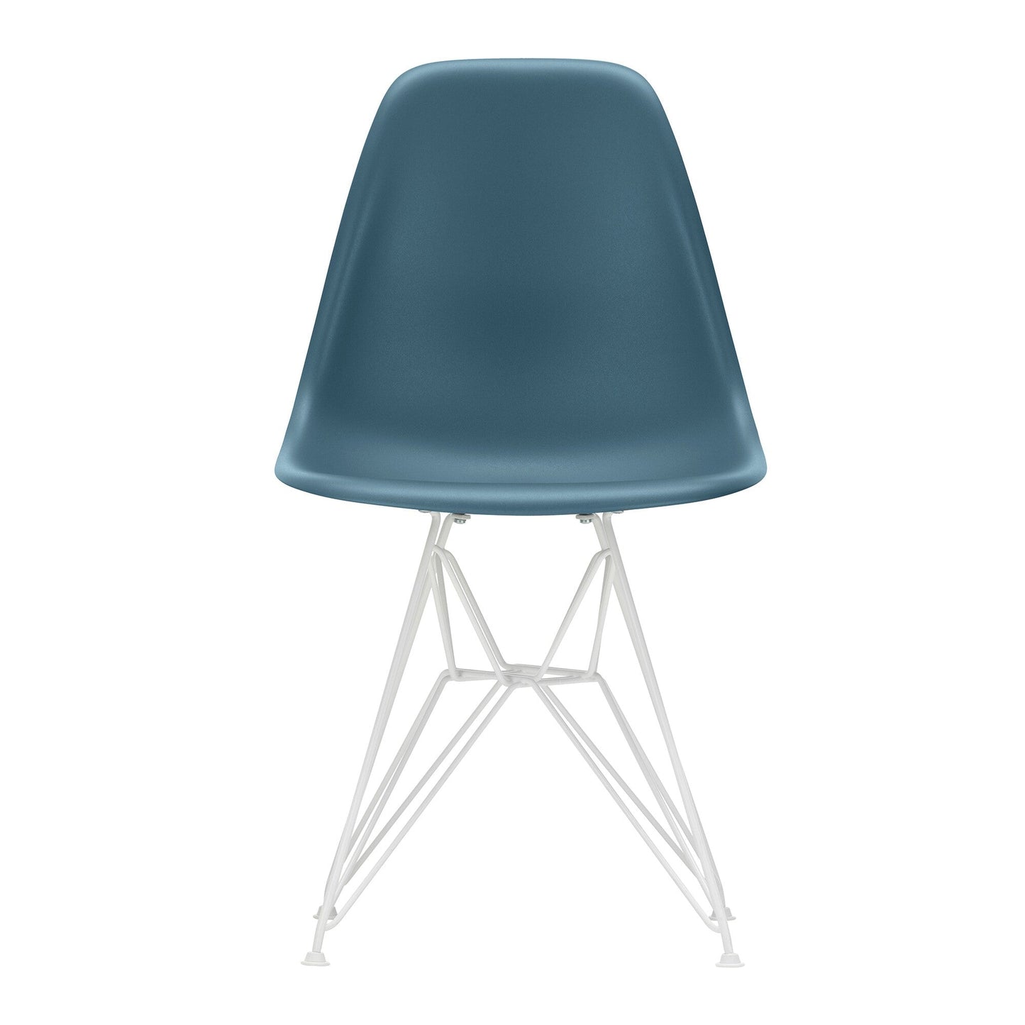 Eames Plastic Side Chair DSR RE Gestell weiß Schwarz