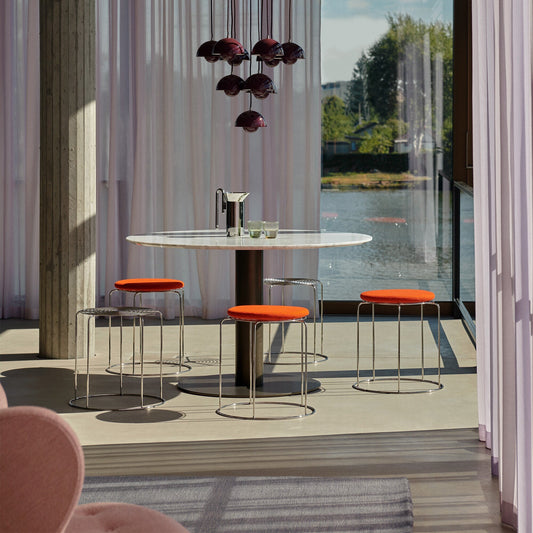 Wire VP11 Hocker mit Sitzauflage Dunkelgrün