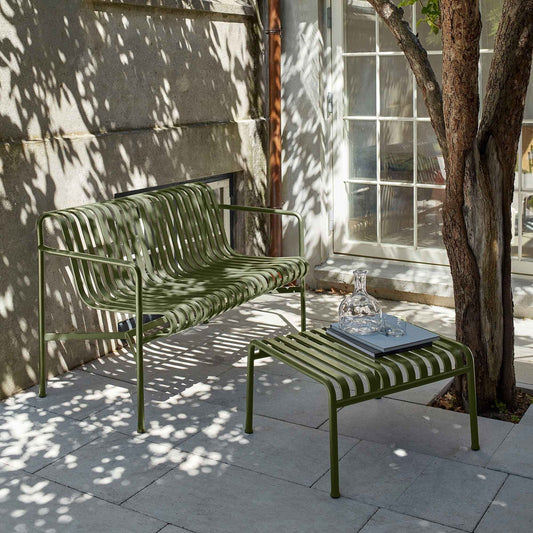 Special Edition Palissade Ottoman/ Gartenbeistelltisch Salbeigrün
