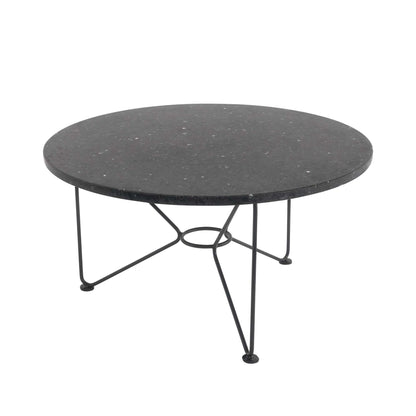 The Low Table Beistelltisch Terrazzo Ø65cm Schwarz