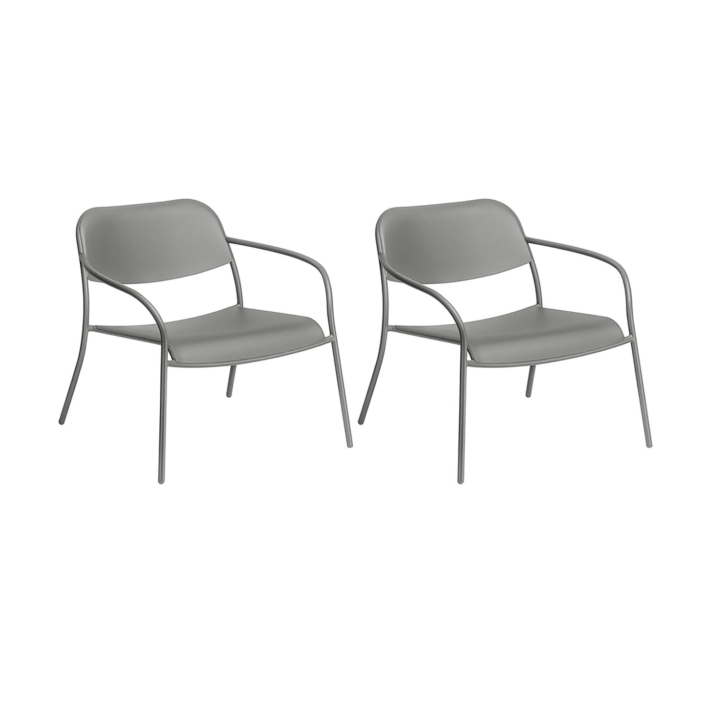 Yua Outdoor Loungesessel 2er Set Anthrazit