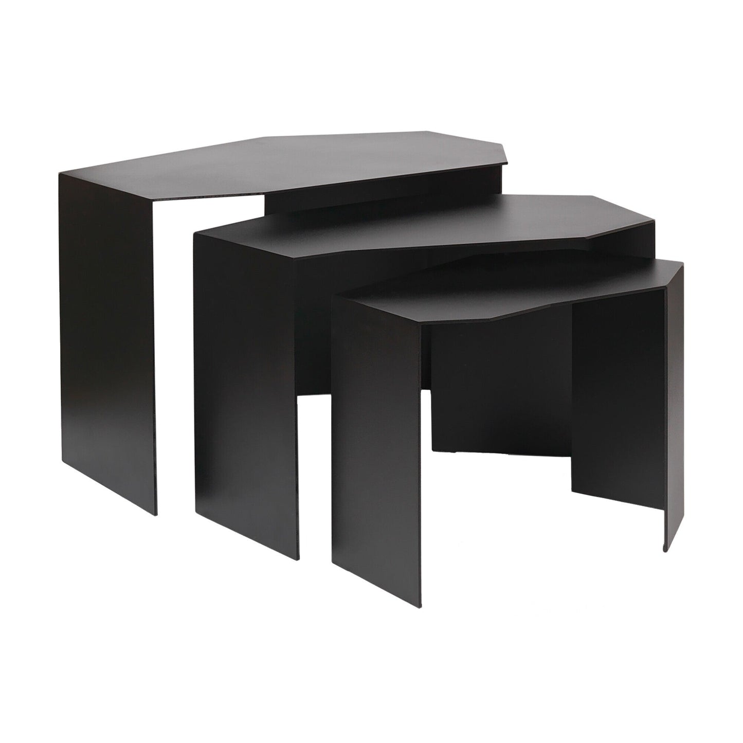 Shard Cluster Satztisch 3er Set Schwarz