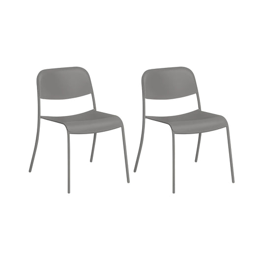 Yua Outdoor Stuhl 2er Set Anthrazit