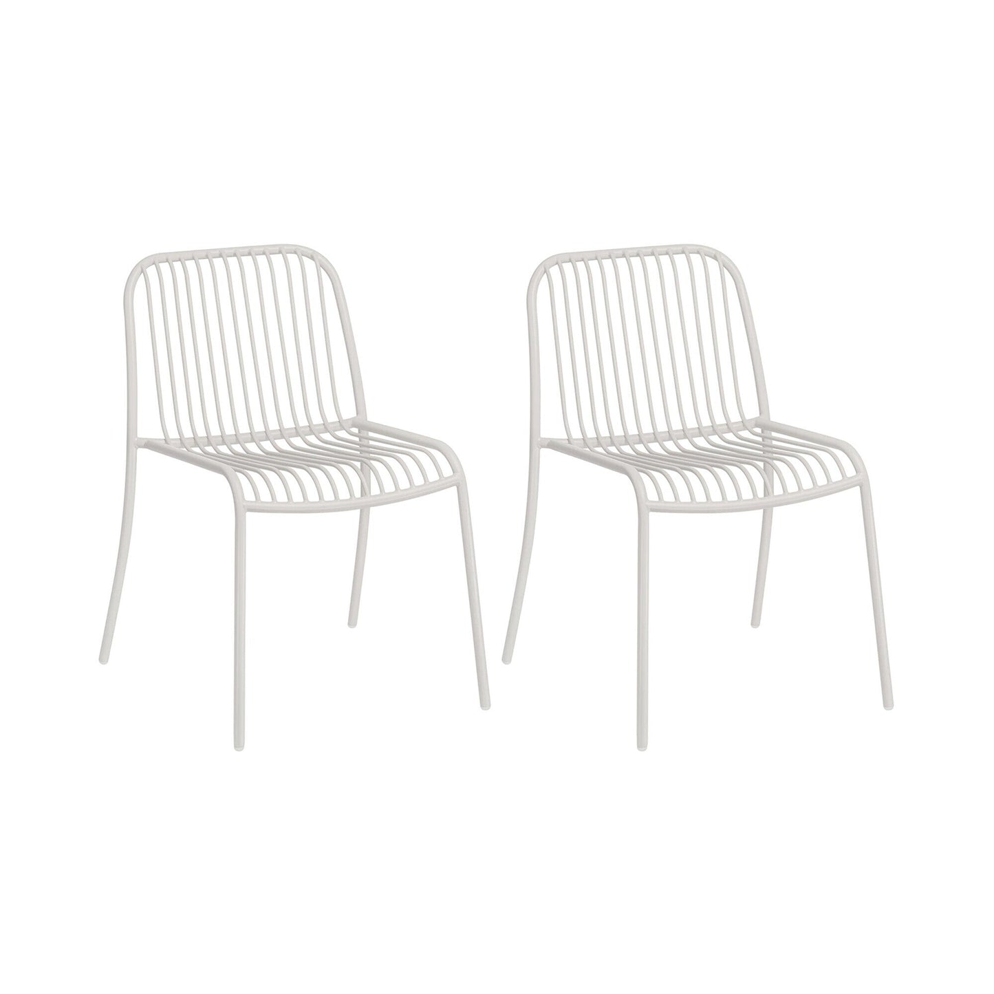 Yua Wire Outdoor Stuhl 2er Set Schwarz
