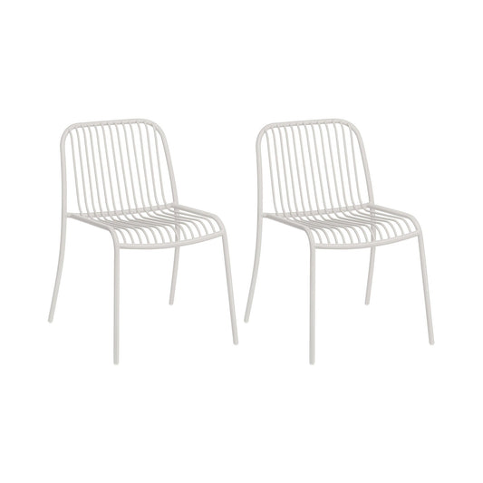 Yua Wire Outdoor Stuhl 2er Set Schwarz
