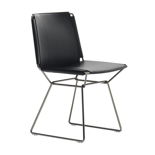 Neil Stuhl Leder Schwarz