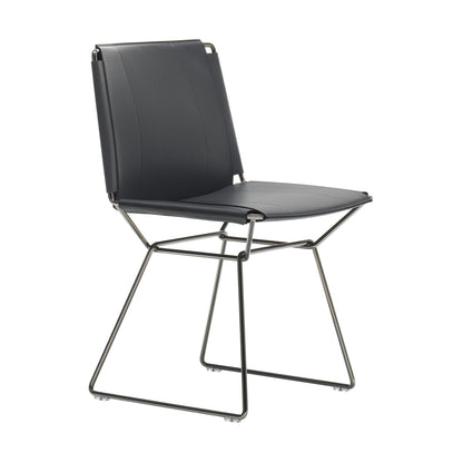 Neil Stuhl Leder Schwarz