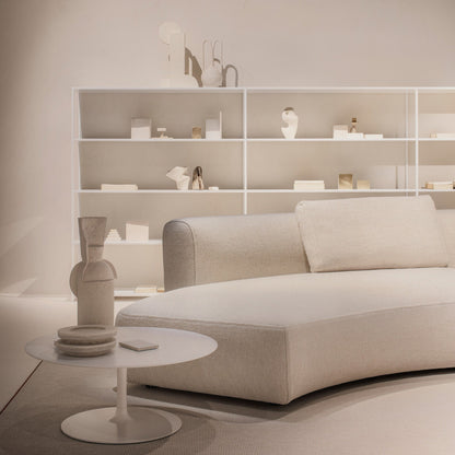 Flow Beistelltisch drehbar Ø70cm/H 30cm Weiß