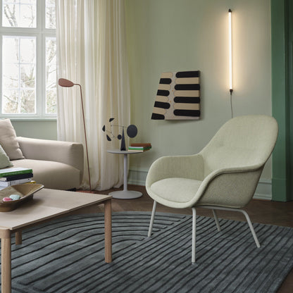 Fiber Lounge Armchair gepolstert mit Rohrgestell